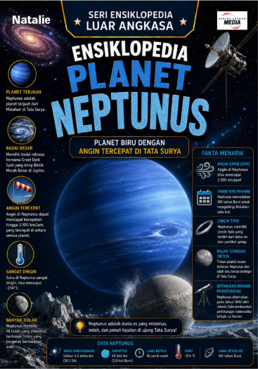 Ensiklopedia Planet Neptunus: Planet Biru dengan Angin Tercepat di Tata Surya